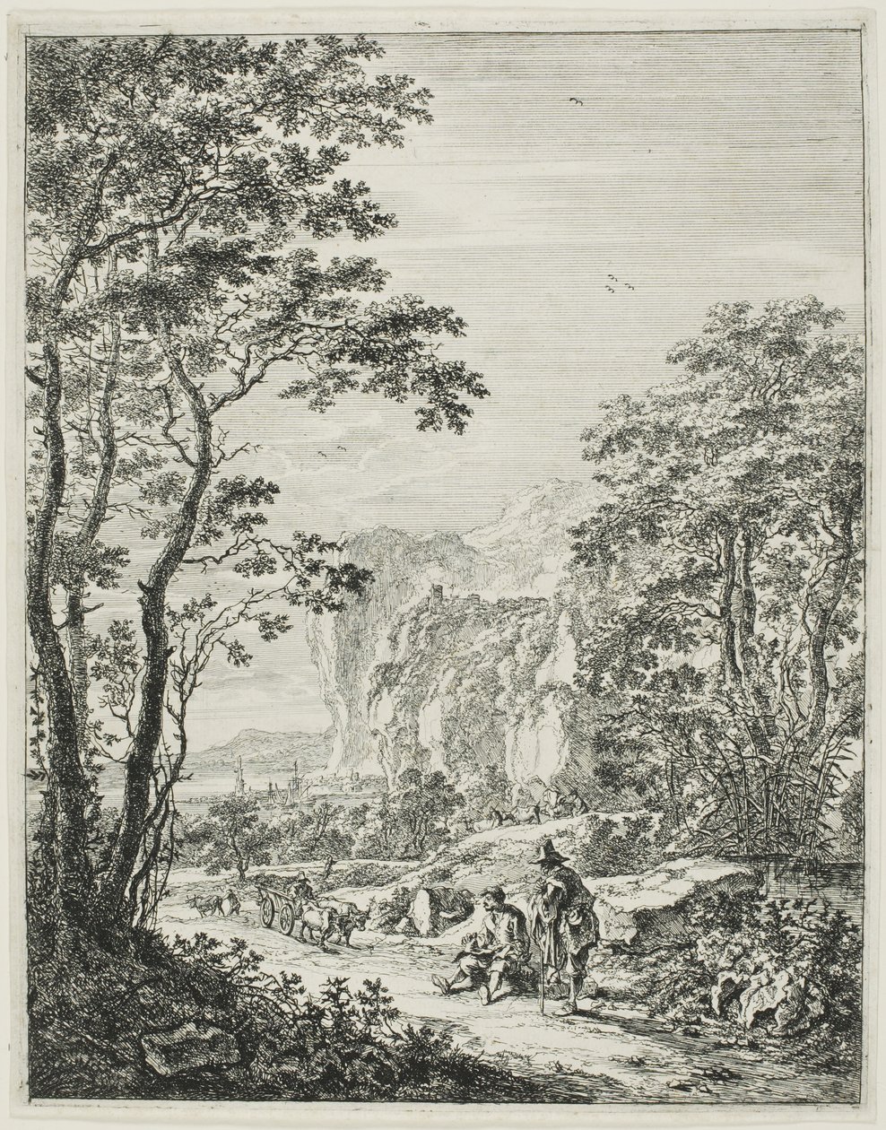 Ox-kärran, från Upright Italian Landscapes av Jan Both