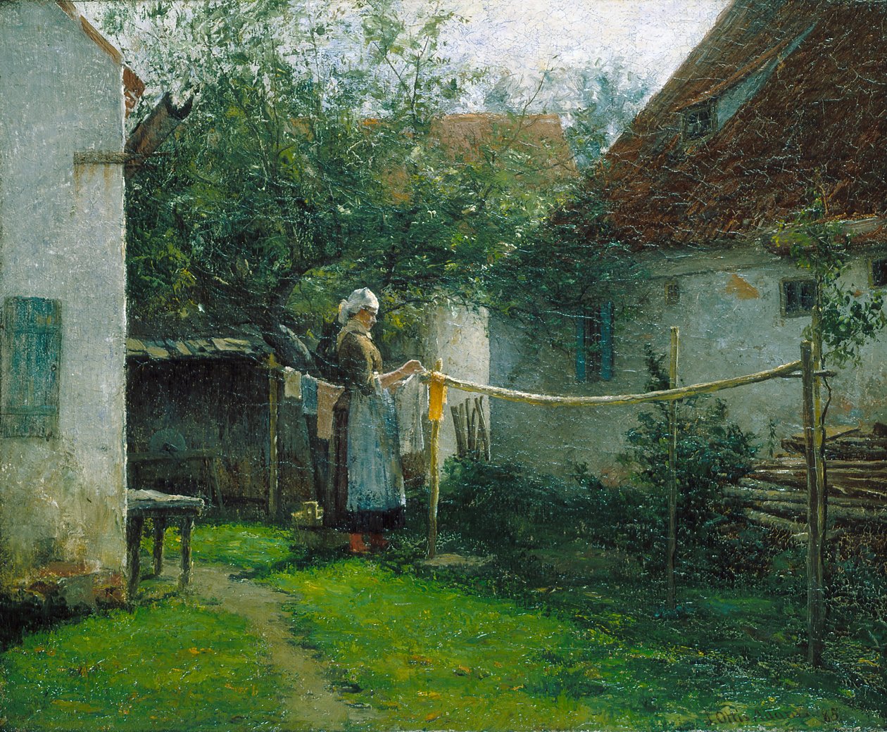 Wash Day (olja på duk) av Jan Both