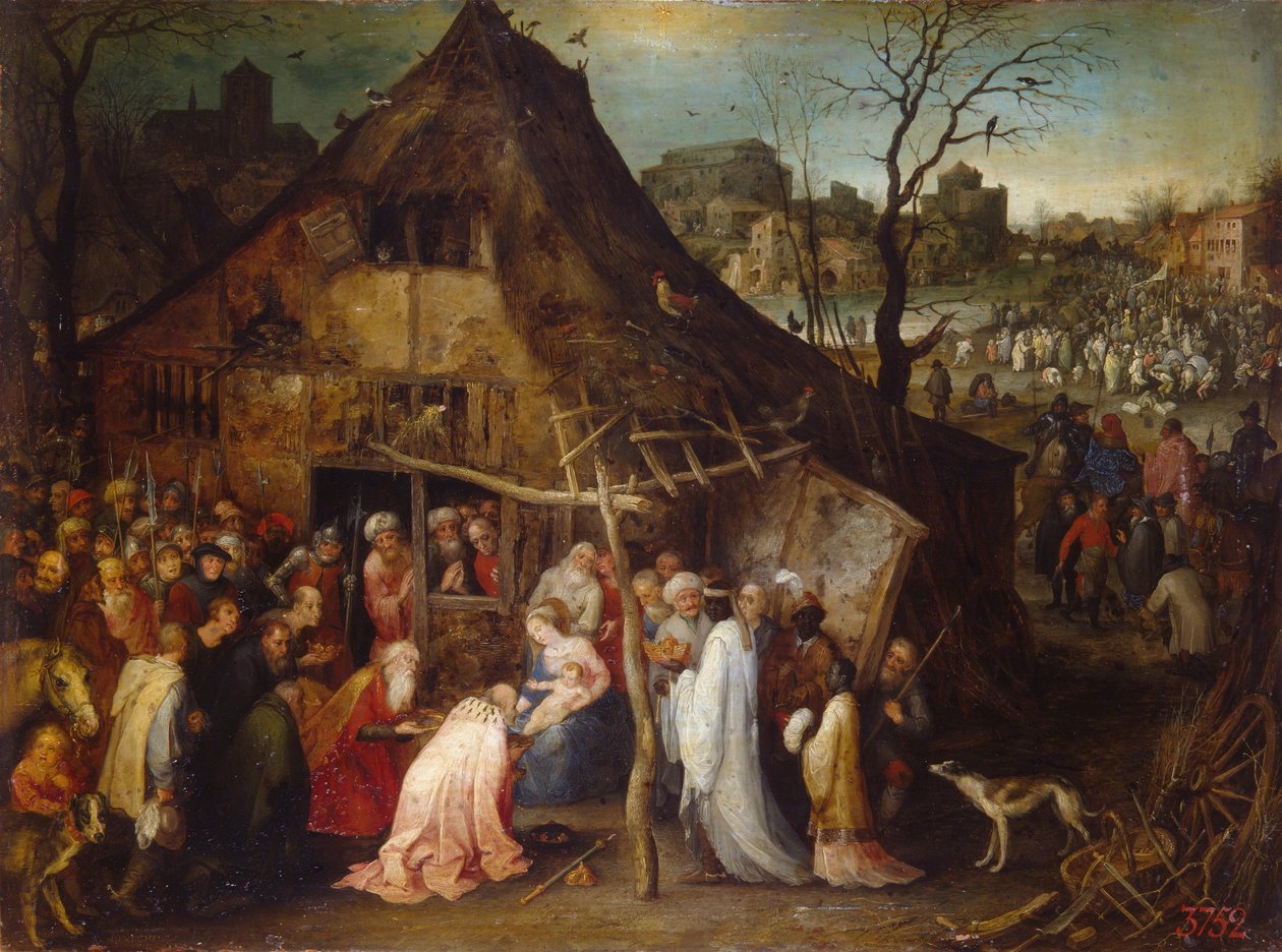Tillbedjan av de tre vise männen av Jan Brueghel the Elder