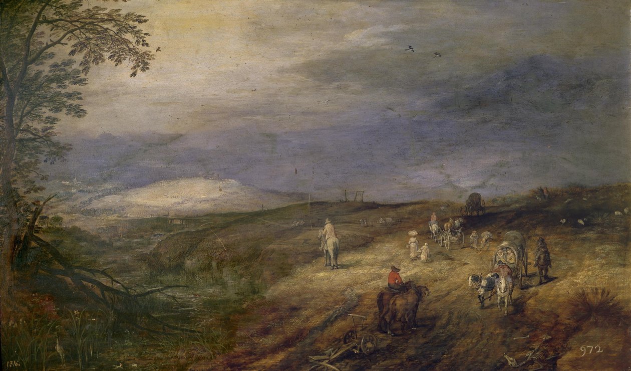 Skogsbilväg av Jan Brueghel the Elder