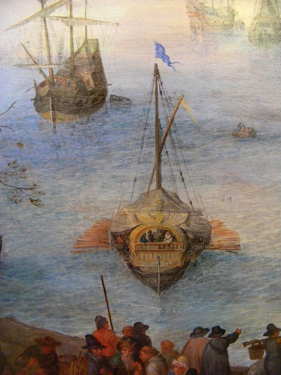 Stor fiskmarknad av Jan Brueghel the Elder