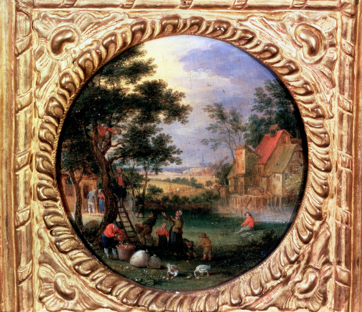Samla äpplen, 1630-talet av Jan Brueghel the Younger