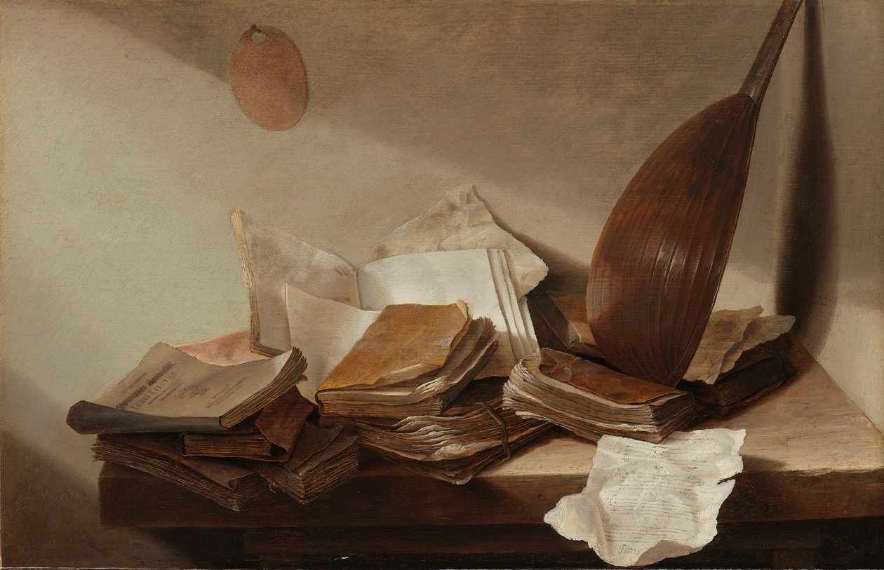 Stilleben med böcker, 1625-30 av Jan Davidsz de Heem