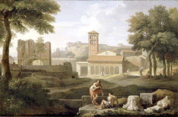 Utsikt över Tivoli av Jan Frans van Bloemen