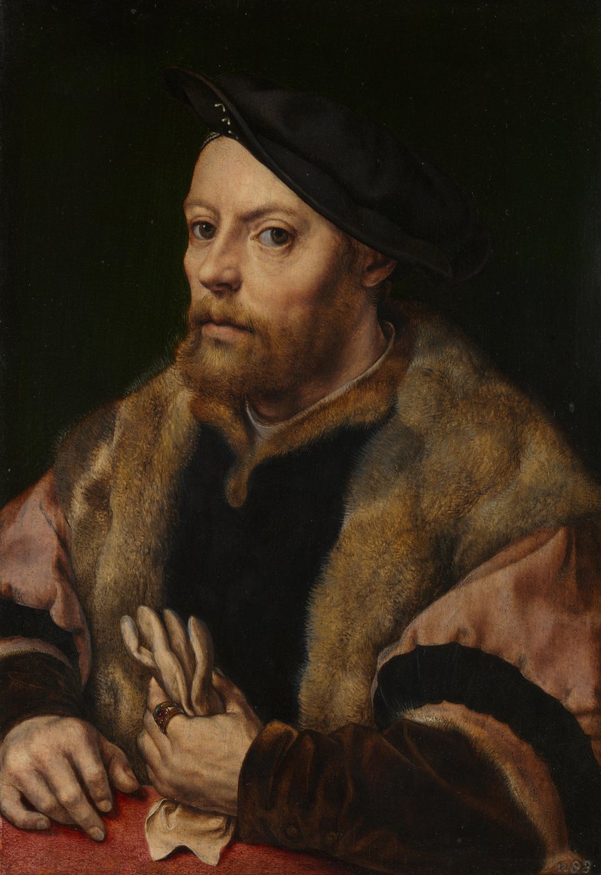 En man som håller en handske, ca 1532 av Jan Gossaert
