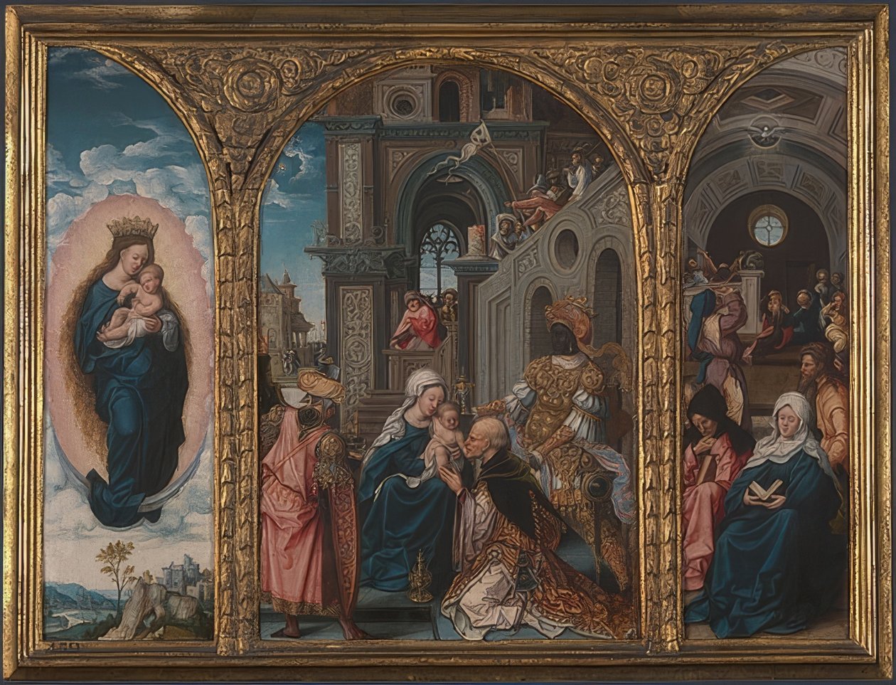 Tillbedjan av Magi av Jan Gossaert