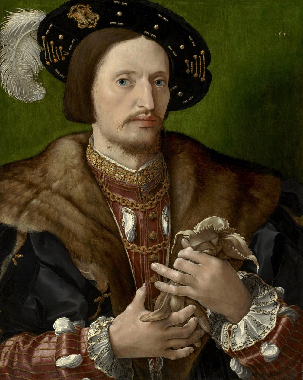 Porträtt av en gentleman, ca 1530 av Jan Gossaert