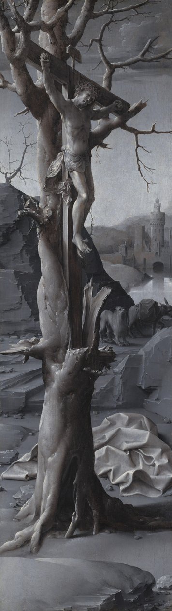 Saint Jerome Penitent [vänster panel] av Jan Gossaert