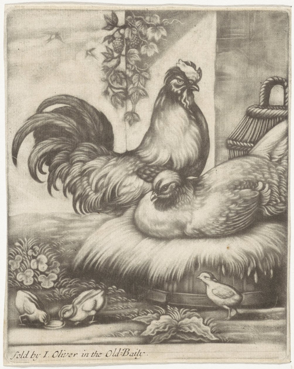 tupp och höna av Jan Griffier (I)
