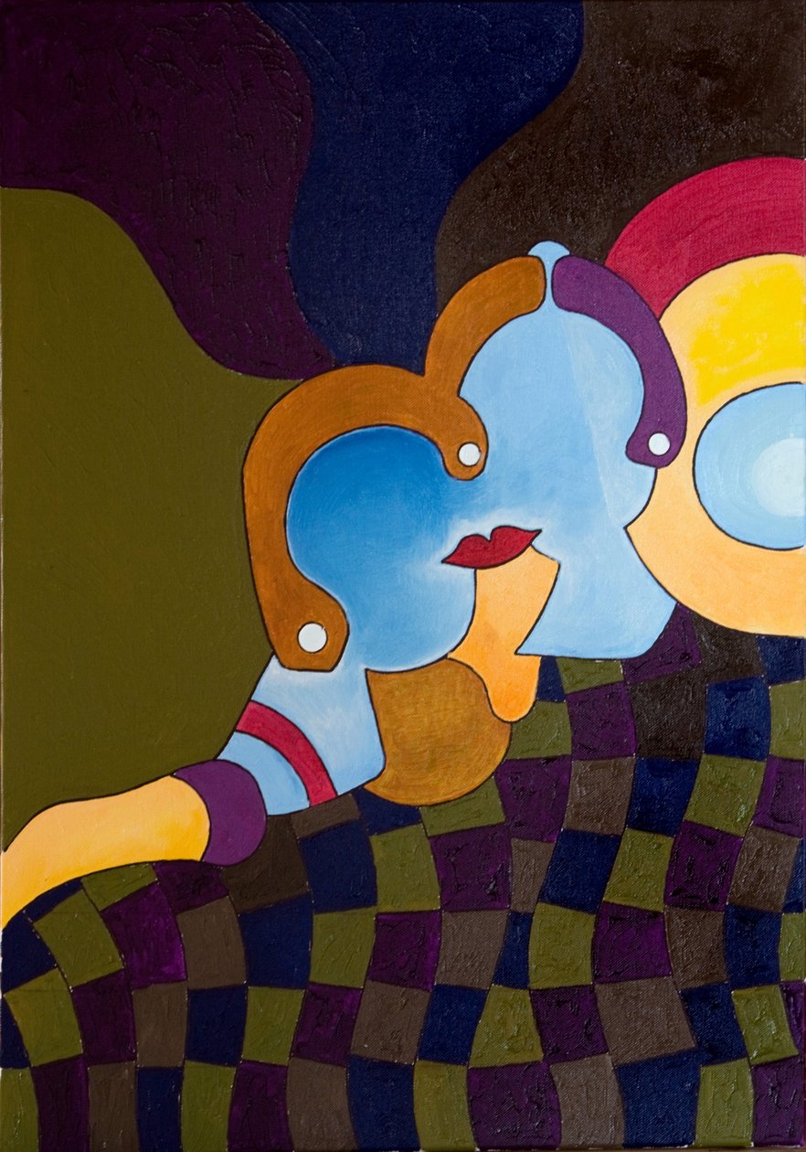 Alone Together, 2007 (olja på duk) av Jan Groneberg