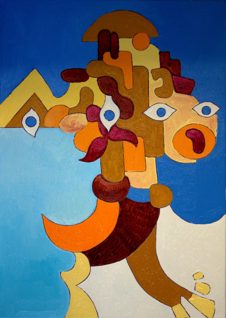 Big Sphinx, 2009 (olja på duk) av Jan Groneberg