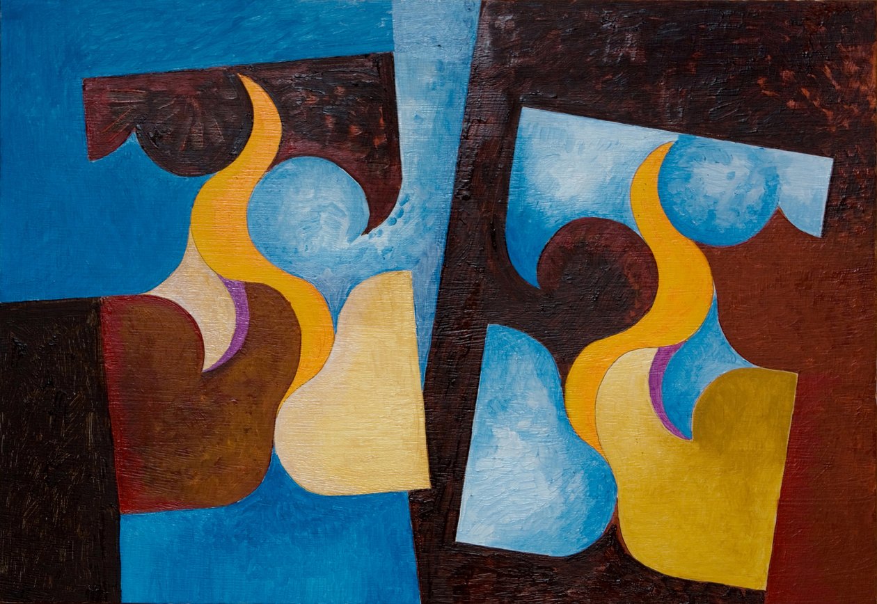 Flames Licking Up, 2007 (olja på trä) av Jan Groneberg