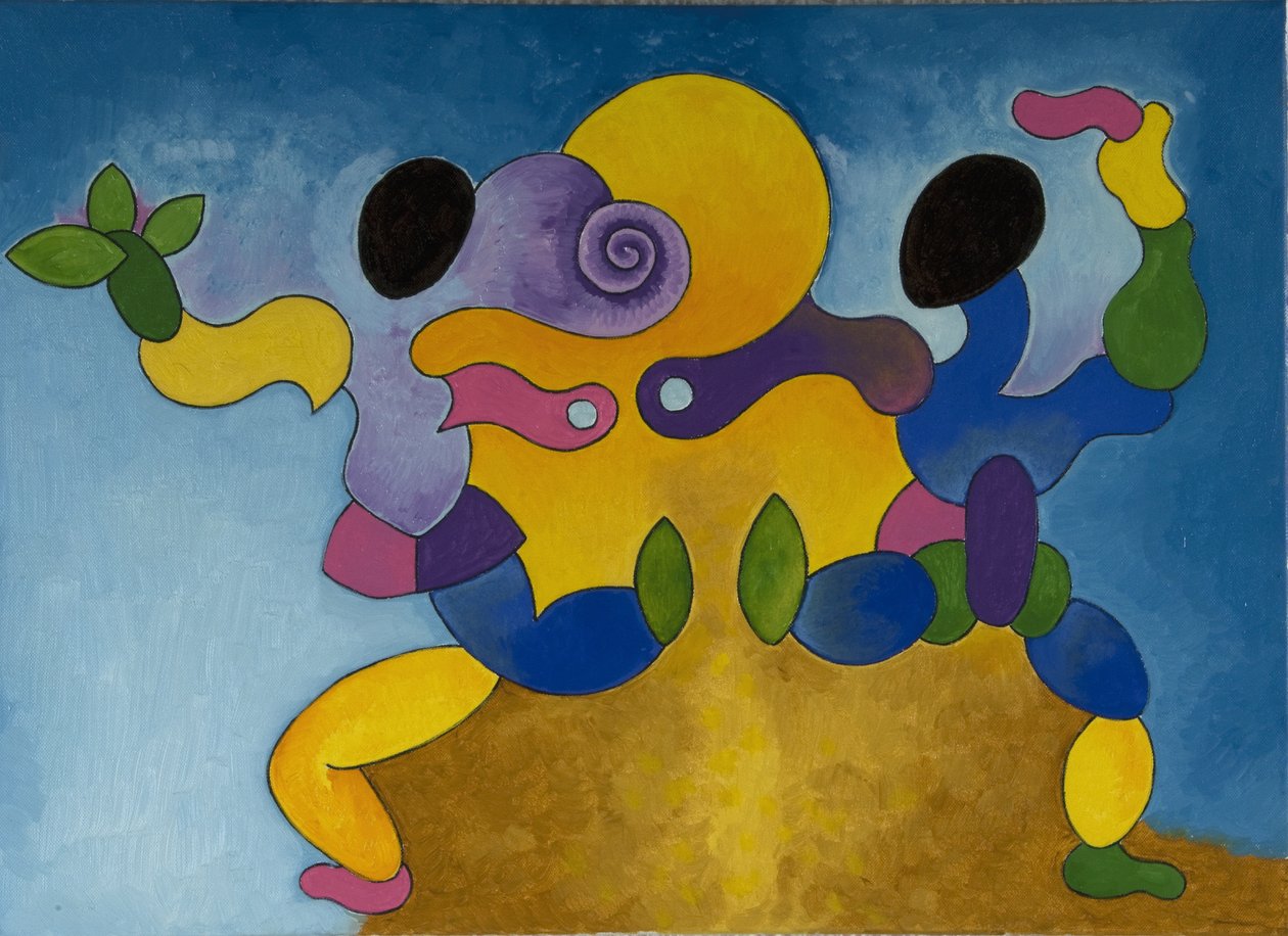 Mating Dance, 2007 (olja på duk) av Jan Groneberg