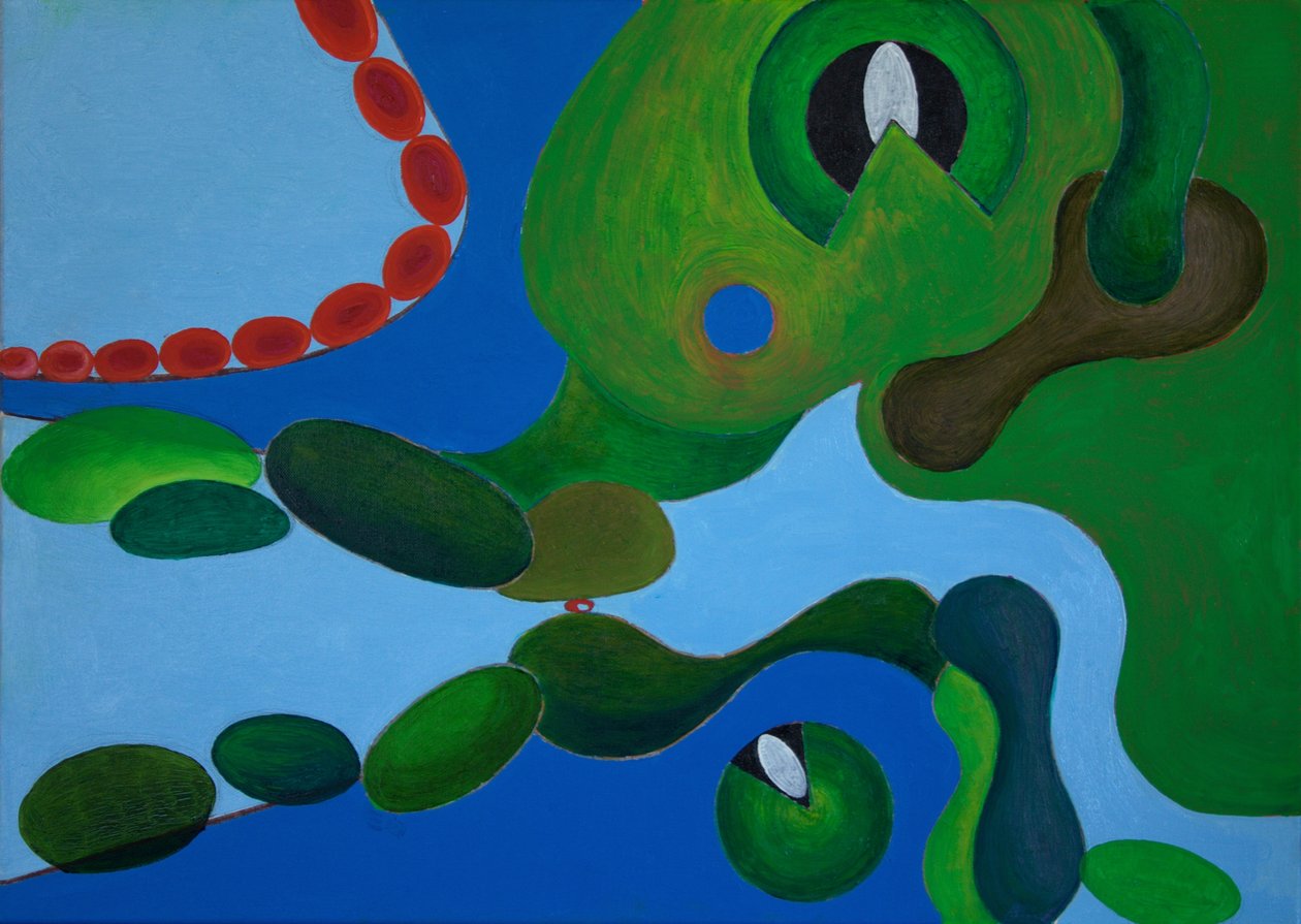 Red Beads, 2009 (olja på duk) av Jan Groneberg