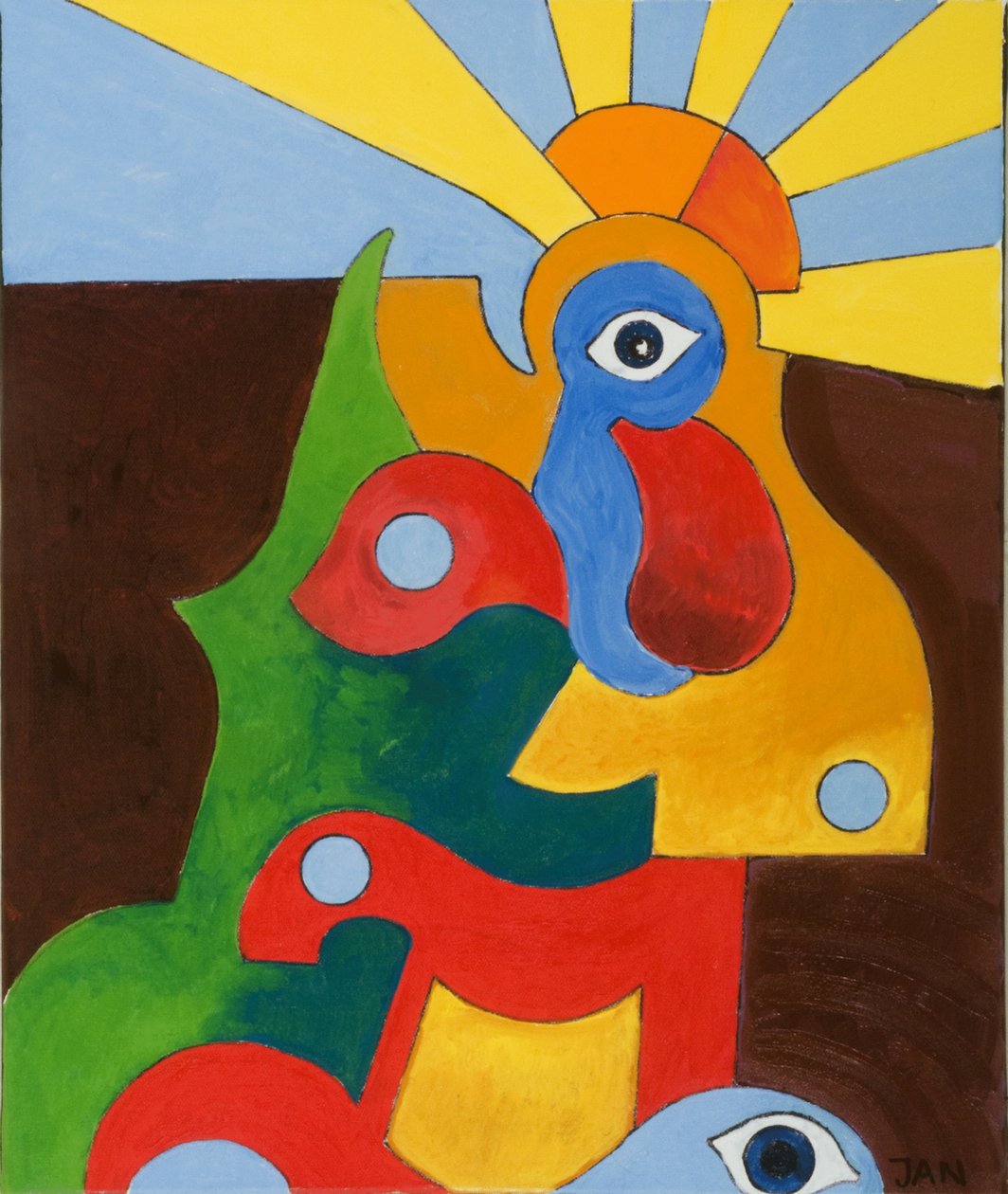 The little Baby-Cock, 2009 (olja på duk) av Jan Groneberg