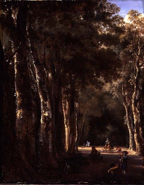 The Avenue (olja på duk) av Jan Hackaert