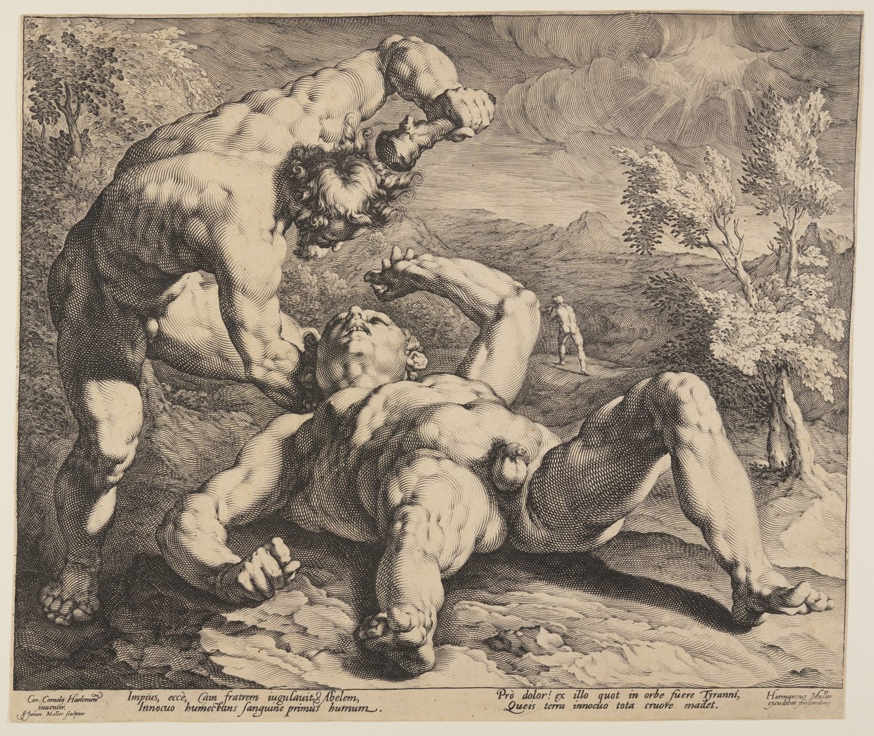 Kain dödar Abel av Jan Harmensz. Muller