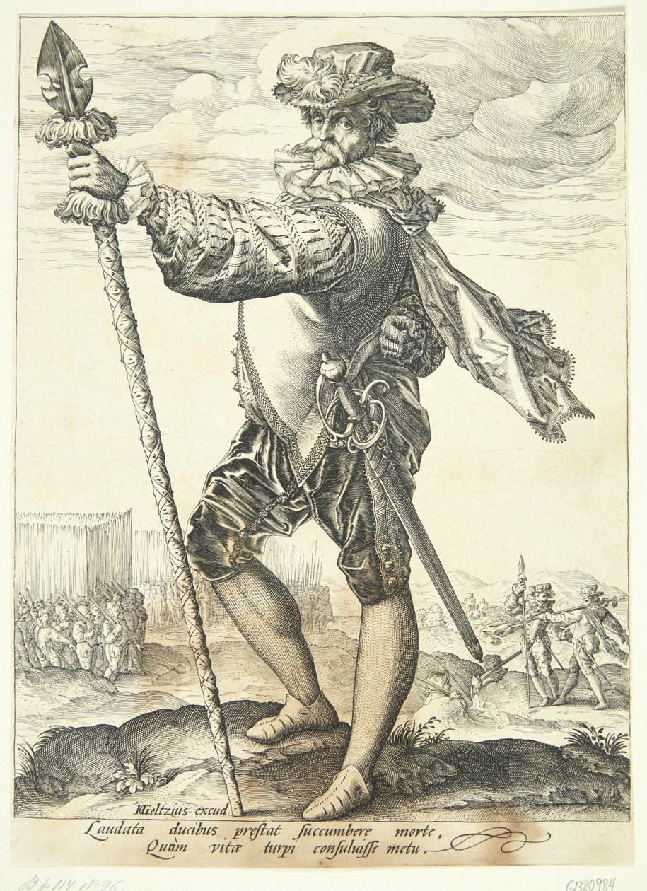 En officer med en lans av Jan Harmensz. Muller