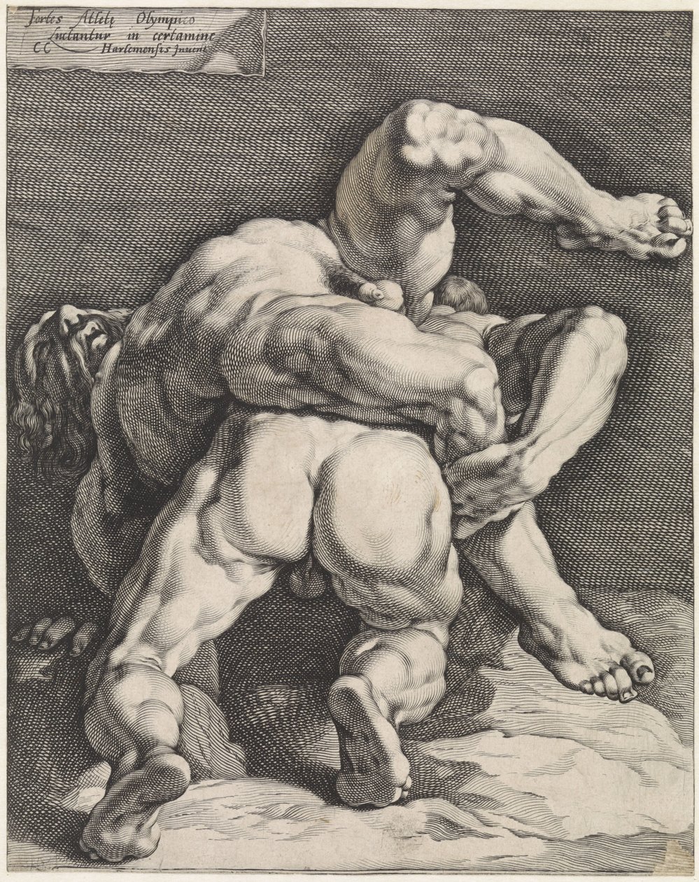 Två brottare av Jan Harmensz. Muller