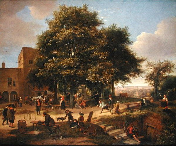 Ett Country Inn med Skittle-spelare av Jan Havicksz. Steen
