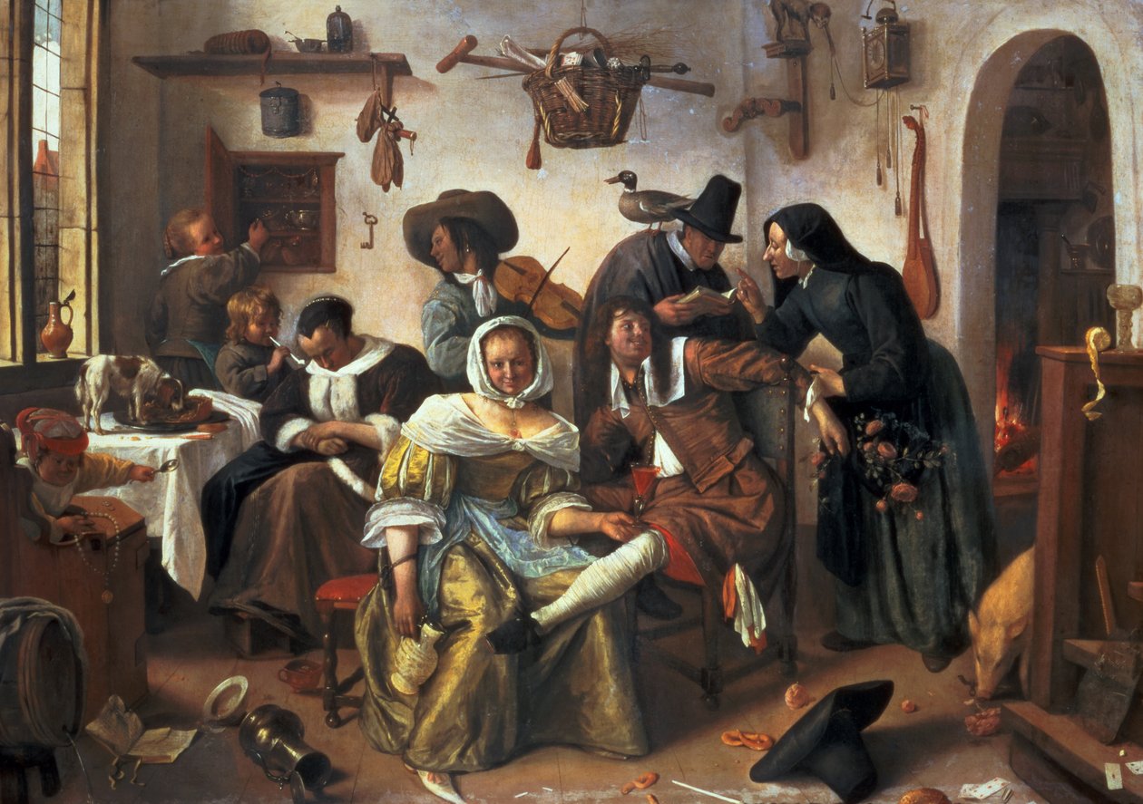 "Akta dig för lyx", ca 1663 av Jan Havicksz. Steen