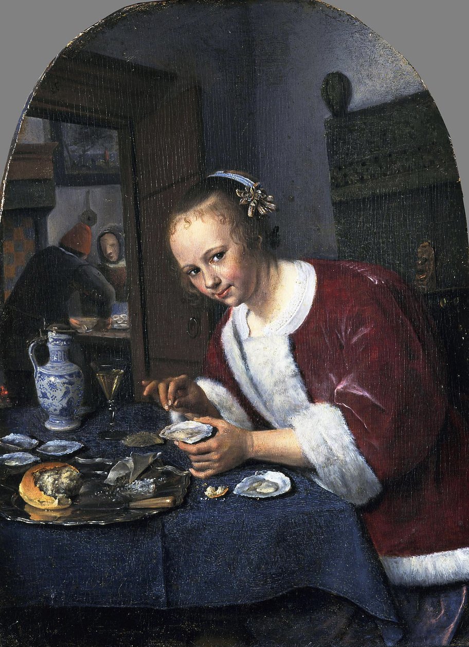 Flicka med ostron av Jan Havickszoon Steen