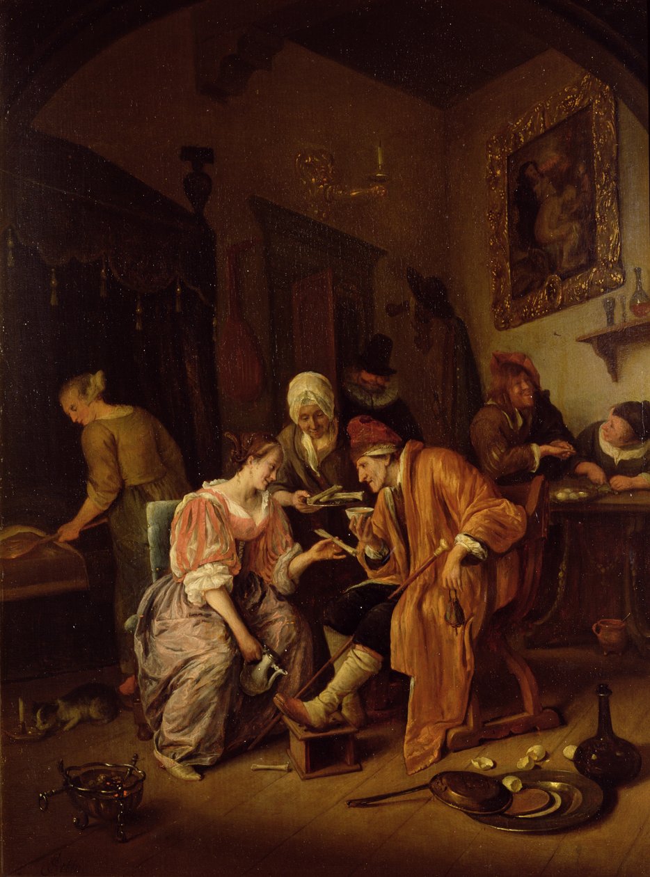 Sjuk gubbe av Jan Havickszoon Steen