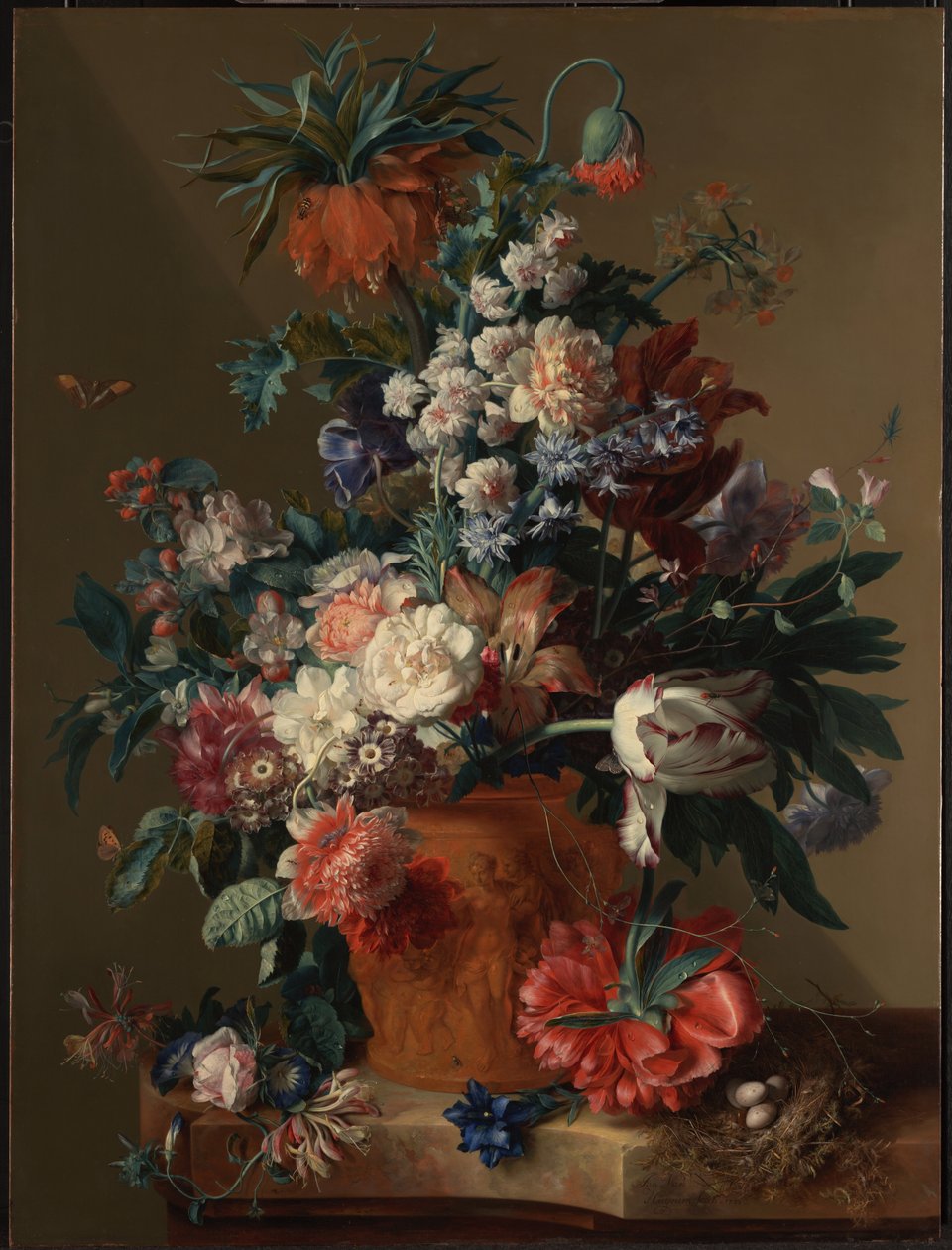 Vas med blommor, 1722 av Jan Huysum van