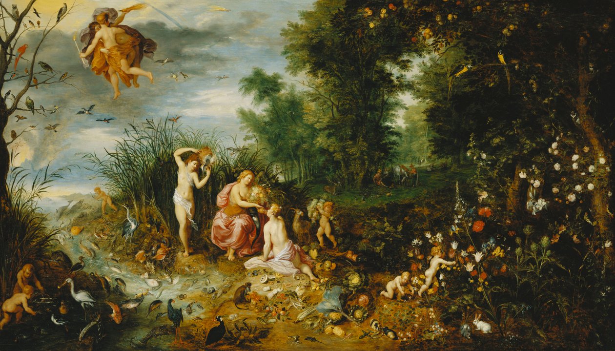 De fyra elementen, av Jan II Brueghel