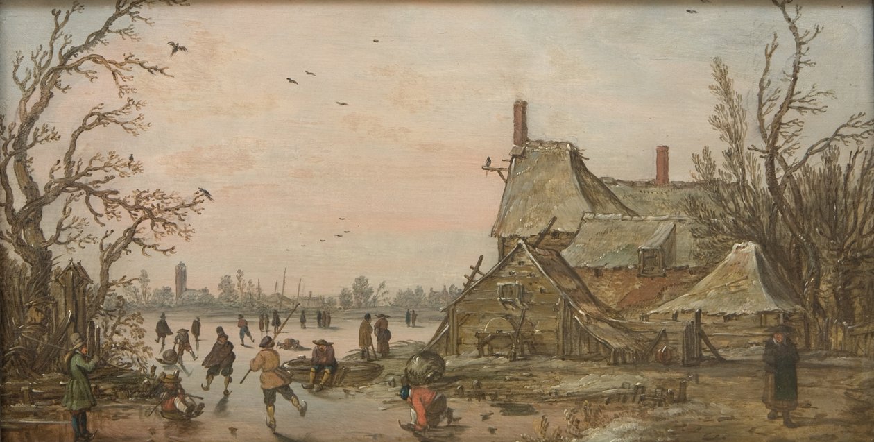 Vinterscen på en gård av Jan Josefsz van Goyen