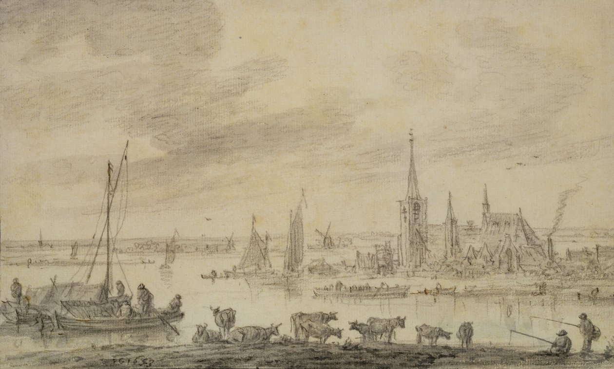 Flodlandskap av Jan Josephsz van Goyen