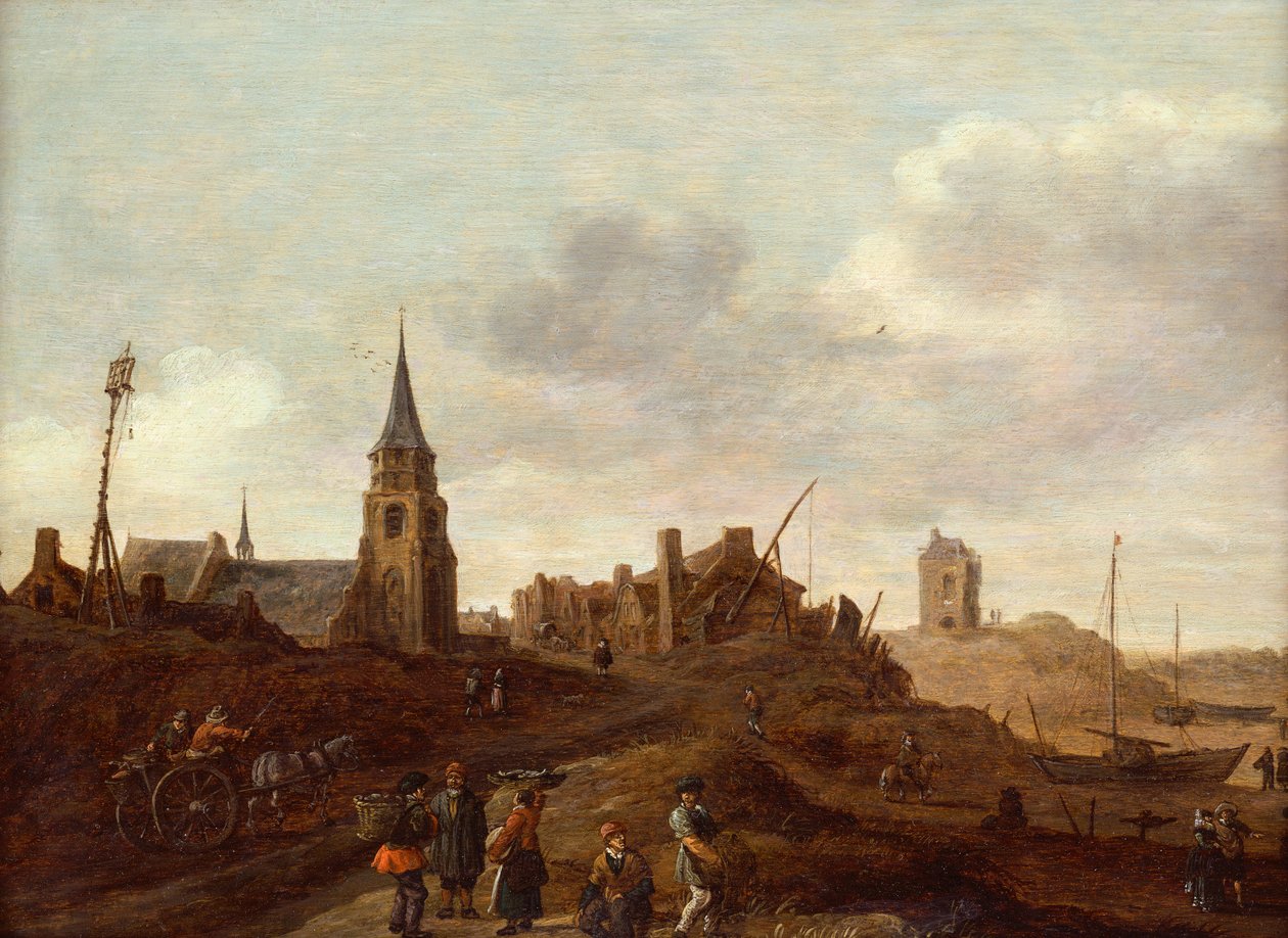 Stranden i Scheveningen av Jan Josephsz van Goyen