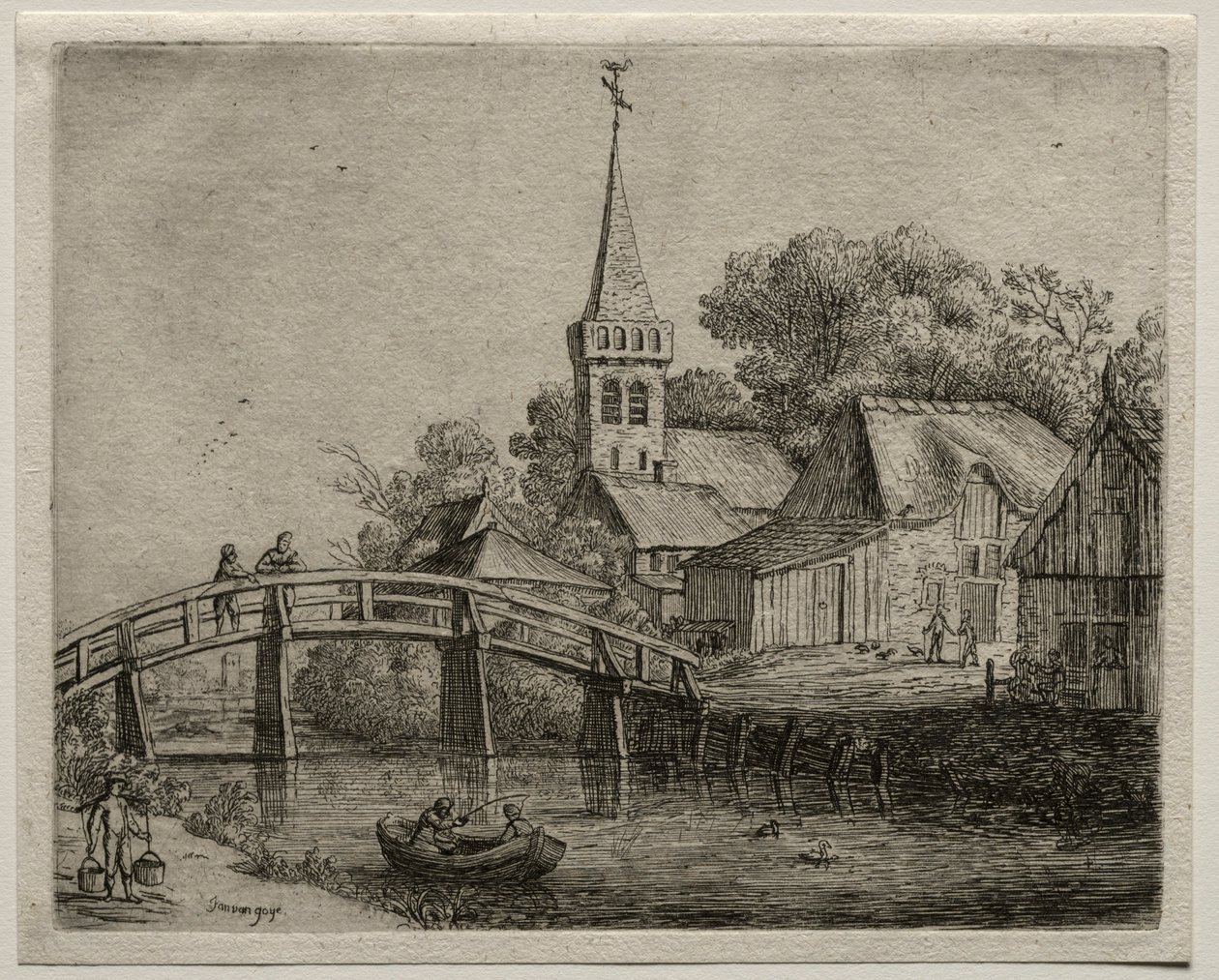 Träbron. av Jan Josephsz van Goyen
