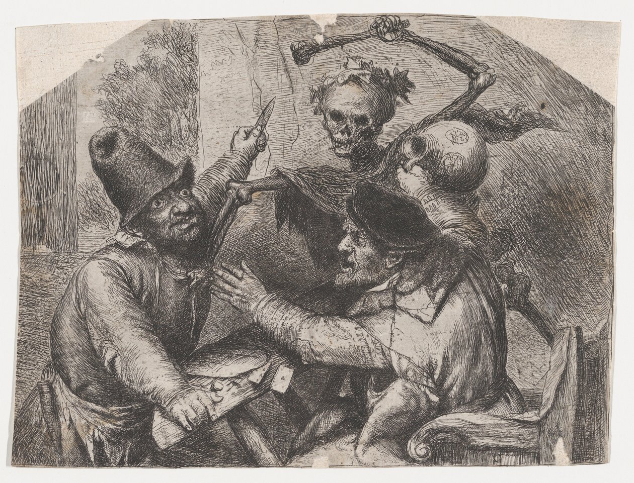 Död och kortspelare, 1620-74. av Jan Lievens