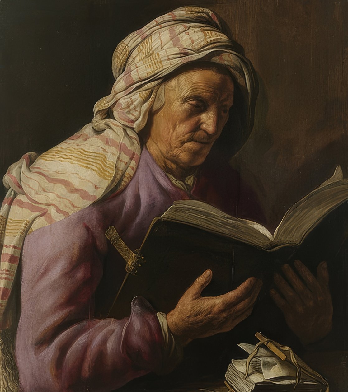 Läser gammal kvinna. 1626-33 av Jan Lievens