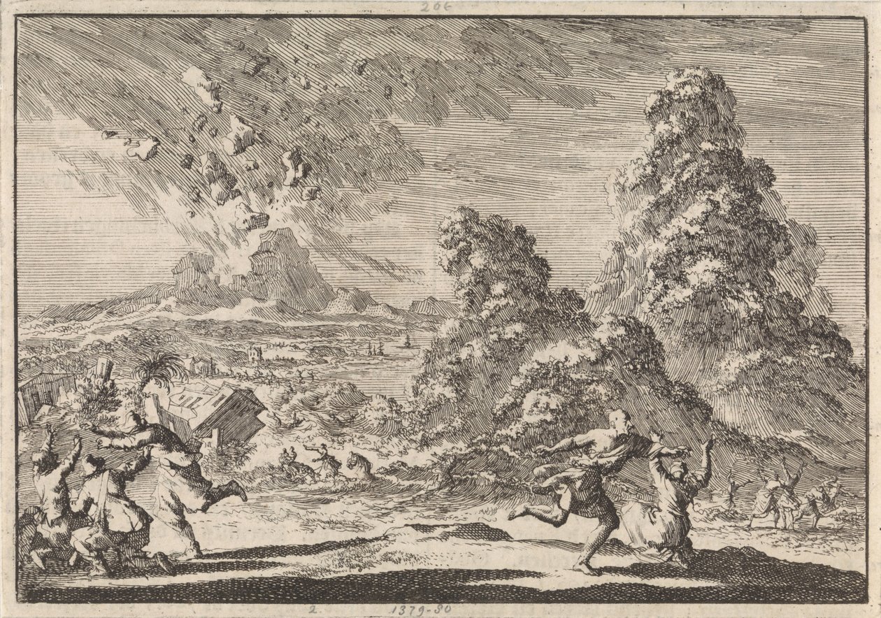 Jordbävning på Ambon, 1674 av Jan Luyken