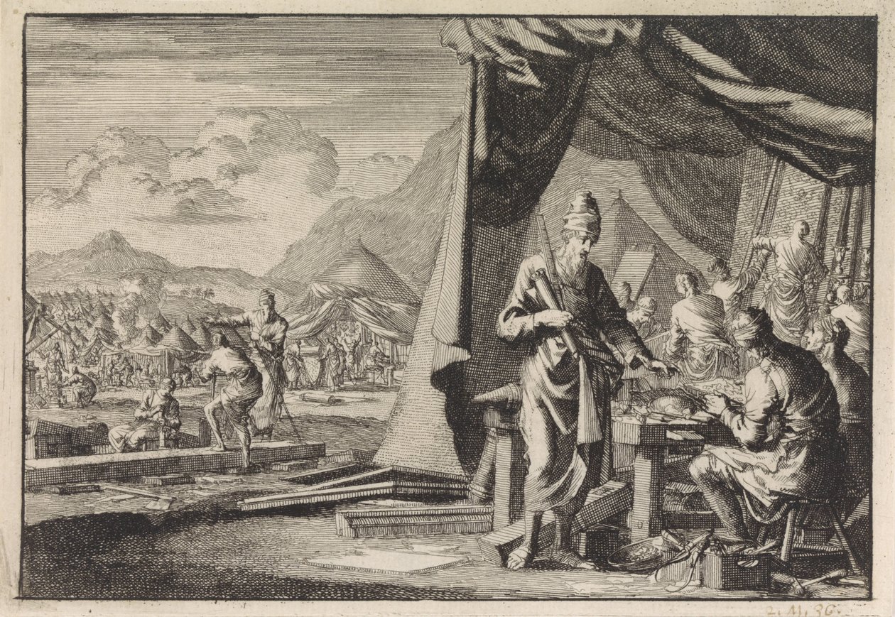 Byggandet av tabernaklet av Jan Luyken