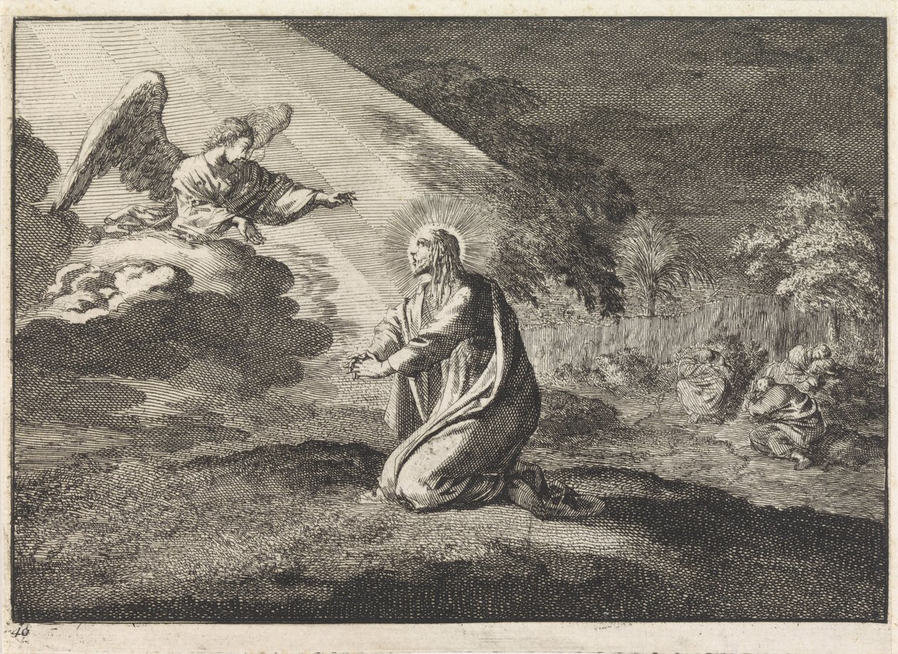 Kristus i Getsemane trädgård av Jan Luyken