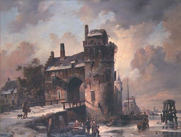 Figurer på en frusen vattenväg av Jan M. Ruyten