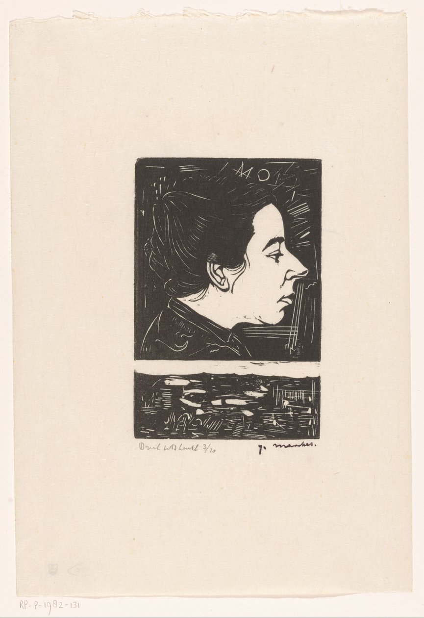 Porträtt av Anne Zernike av Jan Mankes