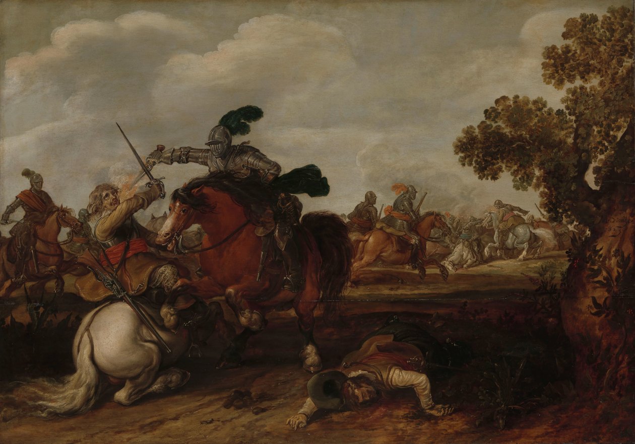 En kavalleriladdning av Jan Martszen de Jonge