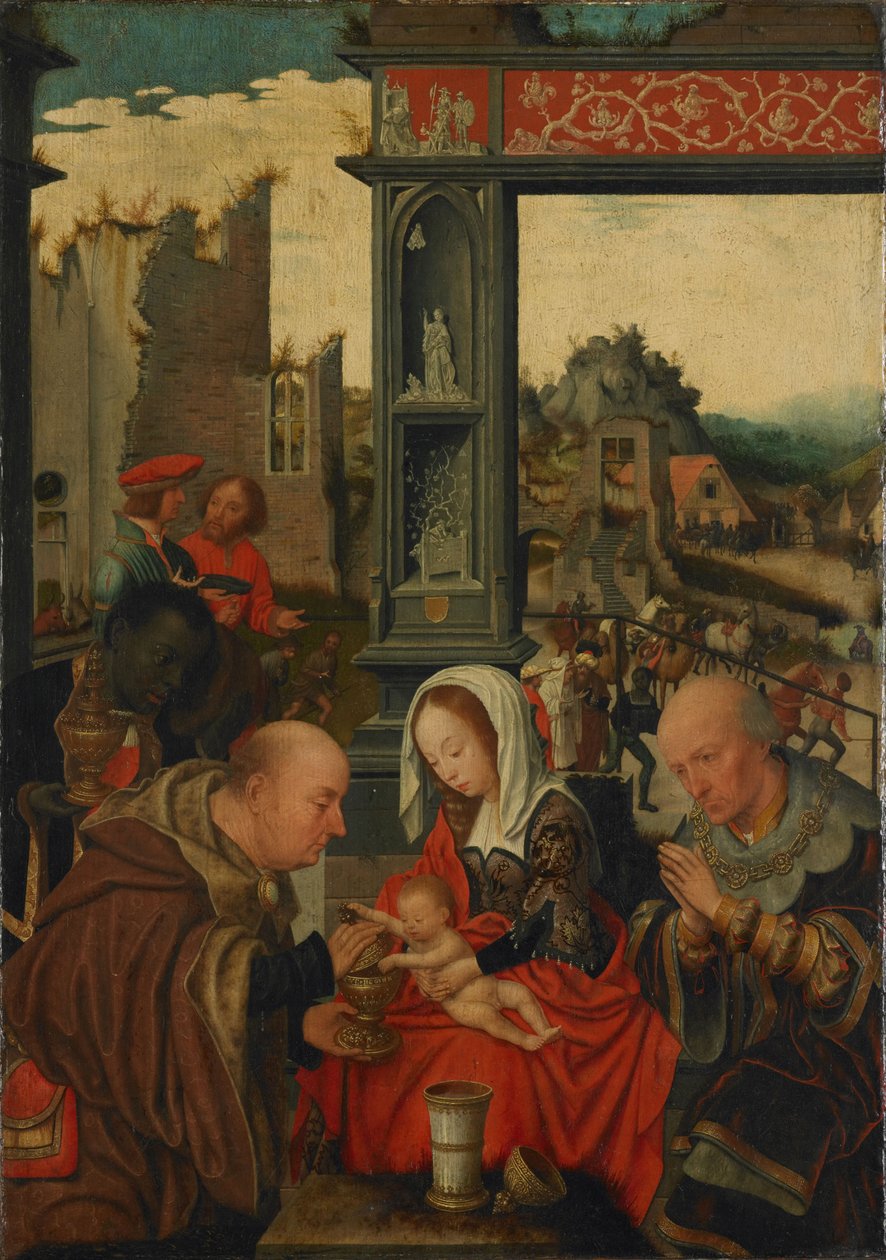 Konungarnas tillbedjan, 1525 av Jan Mostaert