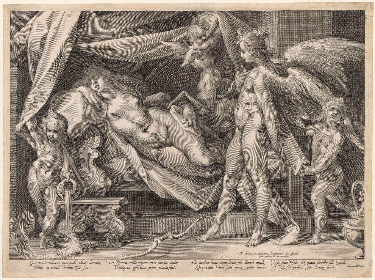 Amor och Psyche, ca. 1600. av Jan Muller