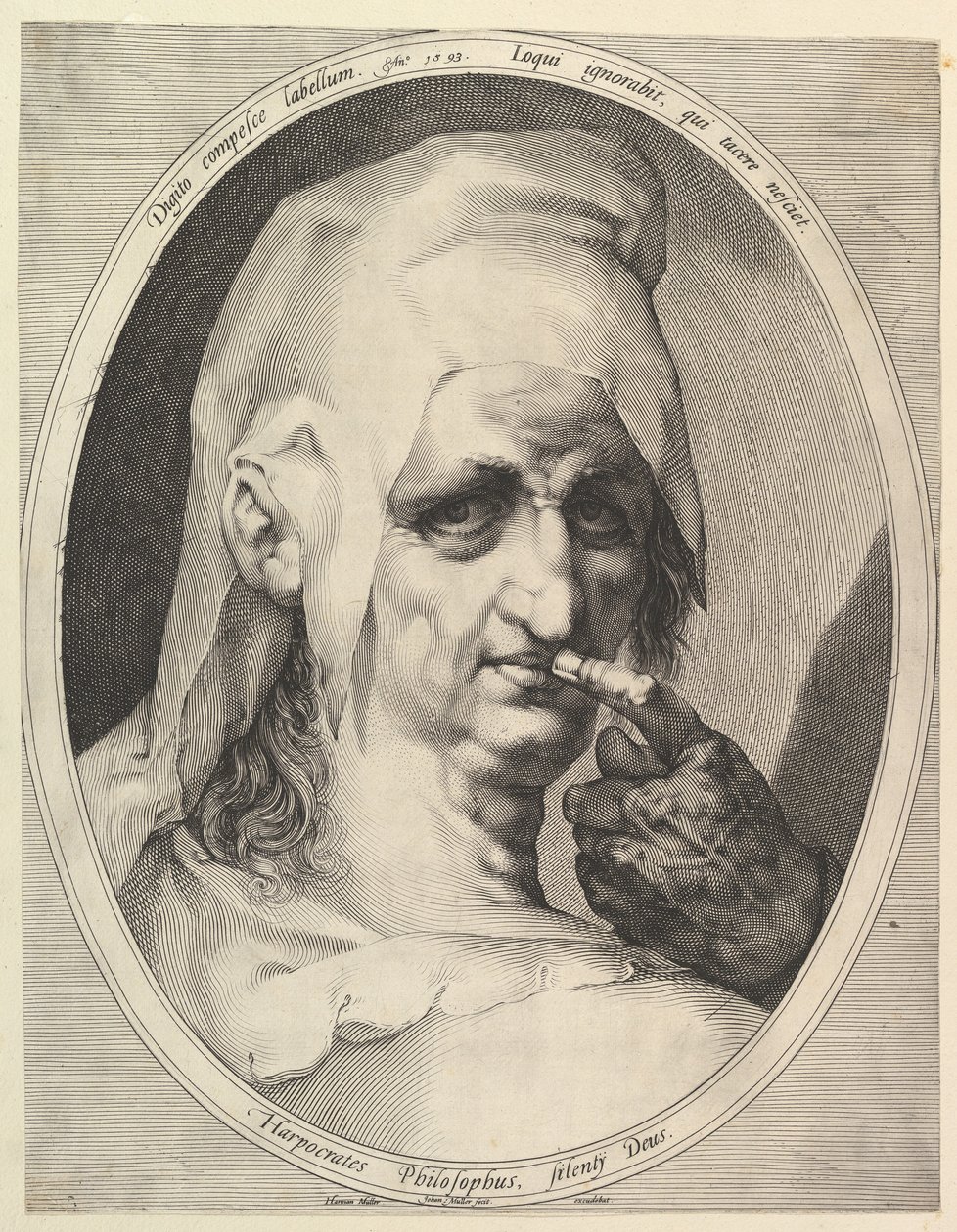 Harpokrates, filosof, ca. 1611. av Jan Muller
