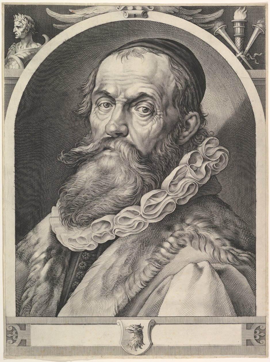 Porträtt av Hendrick Goltzius, ca. 1617. av Jan Muller