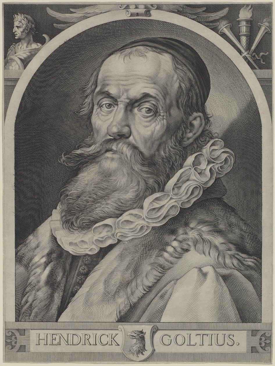 Porträtt av Hendrick Goltzius av Jan Muller, Hendrick Goltzius