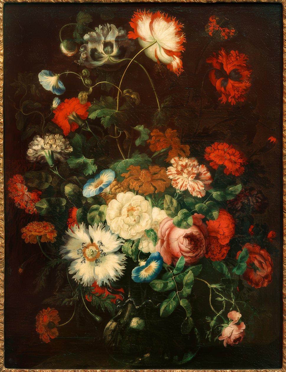 Blomsterstilleben i en glasvas av Jan Peeter Brueghel