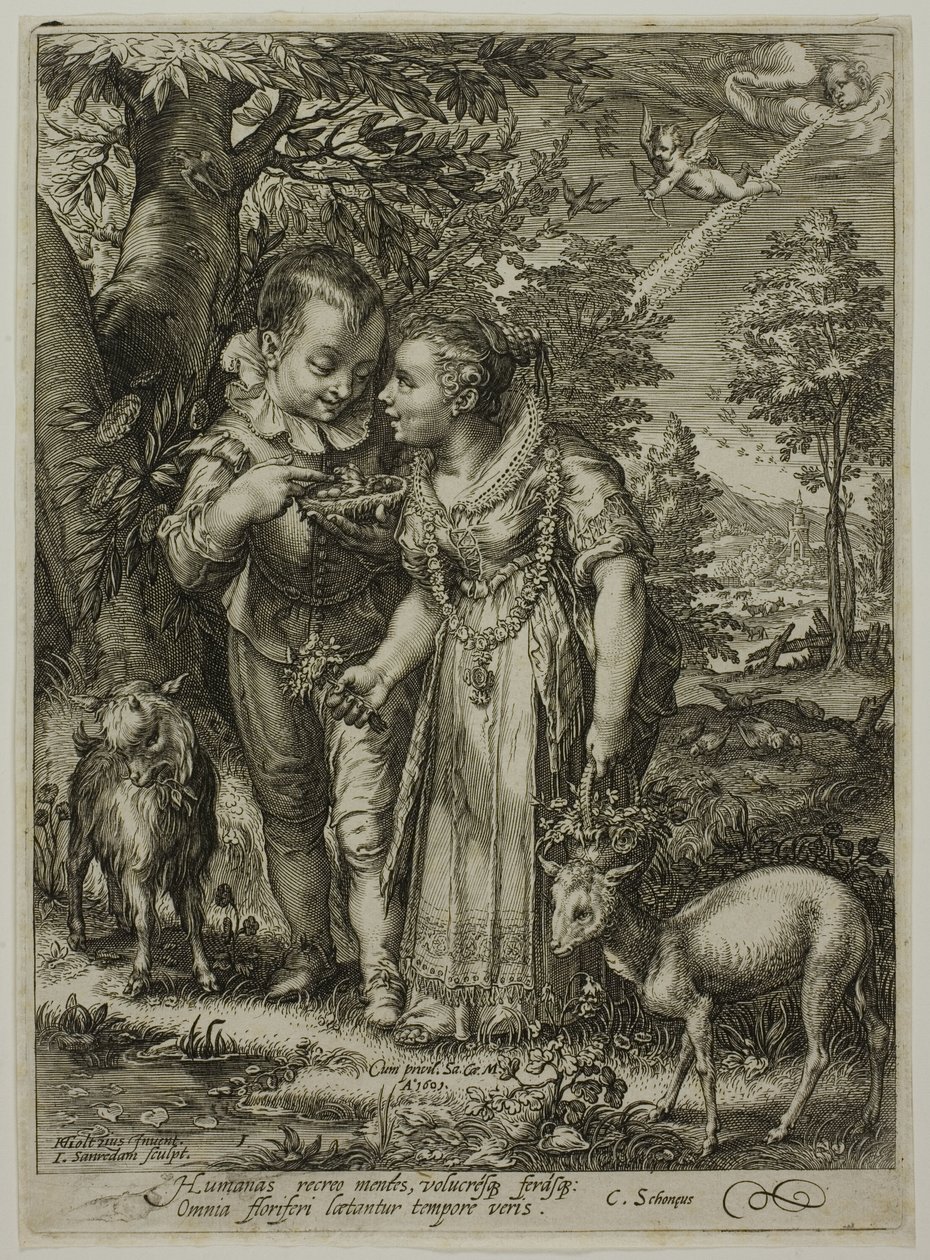 Spring, från The Four Seasons av Jan Saenredam
