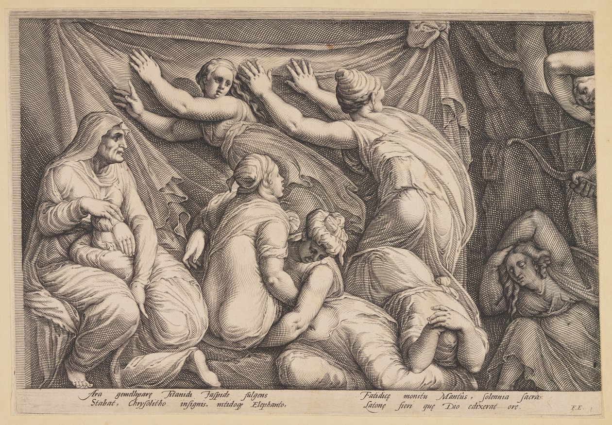 Bestraffningen av Niobe (plansch 1) av Jan Saenredam