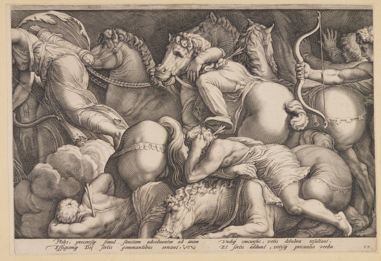 Bestraffningen av Niobe (plansch 2) av Jan Saenredam